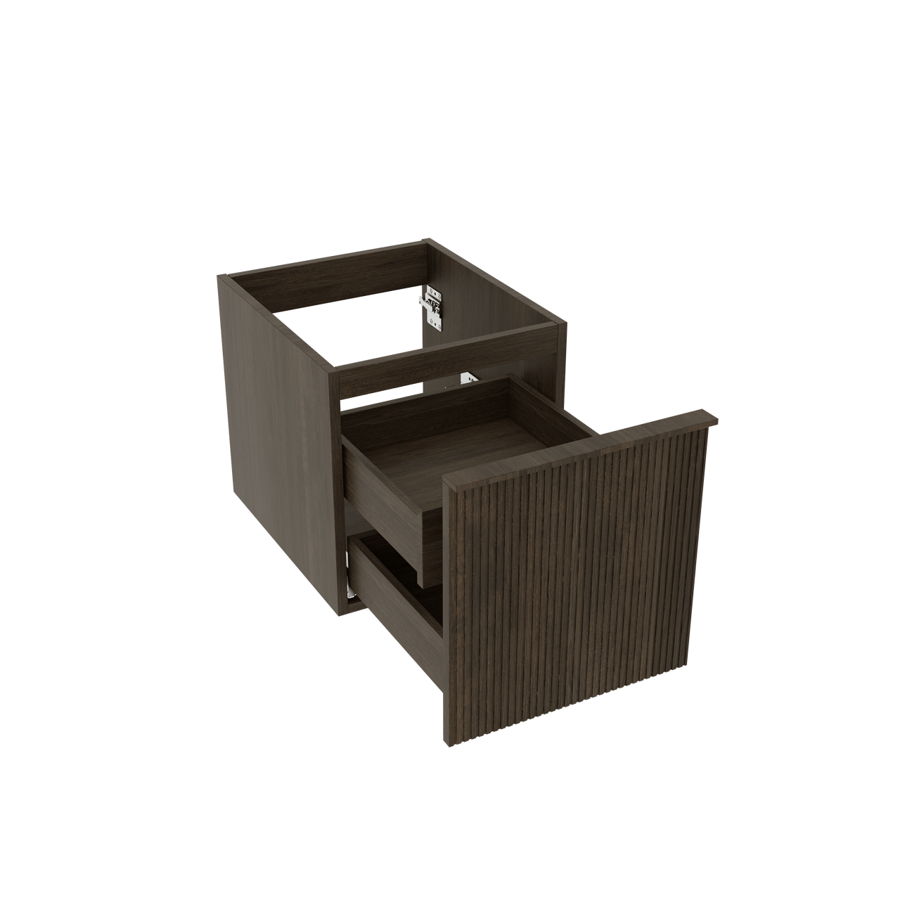 Balmani Forma meuble sous-lavabo suspendu 45 x 55 cm chêne fumé 2 tiroirs