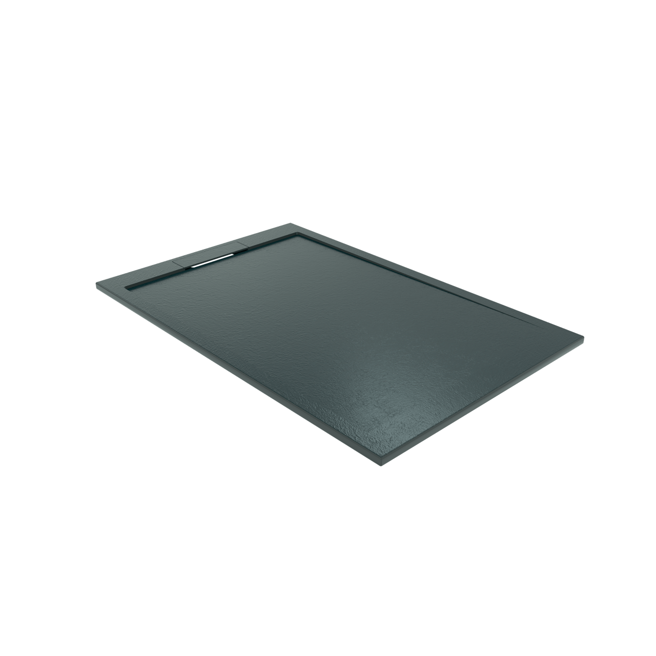 Balmani Indus douchebak 140 x 90 cm composietmarmer grafietgrijs leisteenstructuur