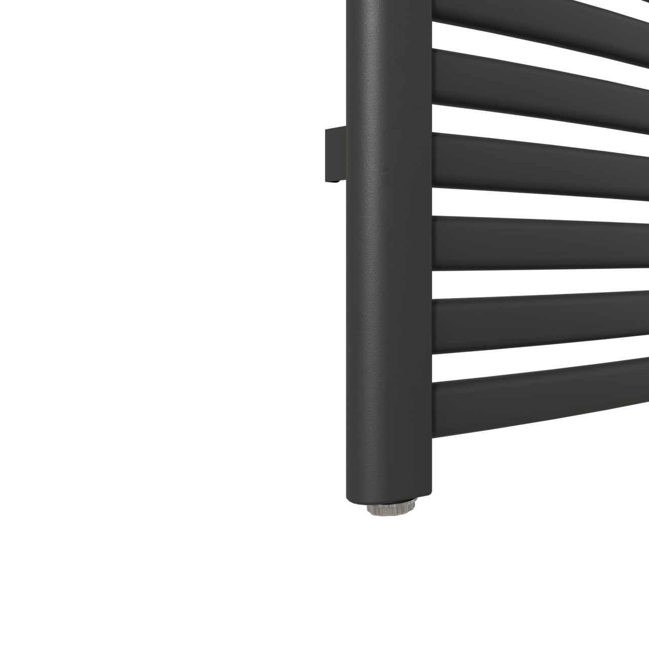 Vipera Kanza Rx enkele handdoekradiator 60 x 180 cm elektrische verwarming antraciet grijs zijaansluiting 926W, weerstand inbegrepen