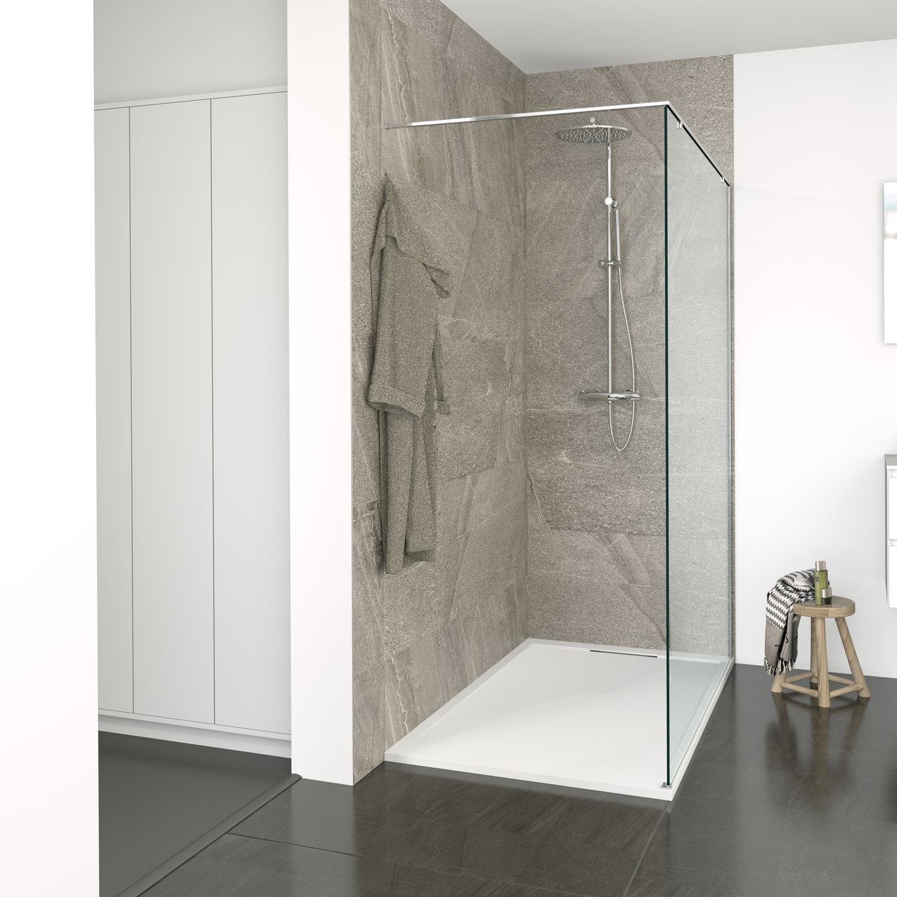 Balmani BMSS Crest barre de stabilisation à droite 152 x 102 cm chrome