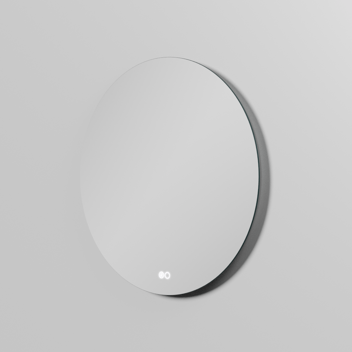 Balmani Giro Touch rund Badezimmerspiegel Ø 60 cm mit Spiegelbeleuchtung und Anti-Beschlag Spiegelheizung