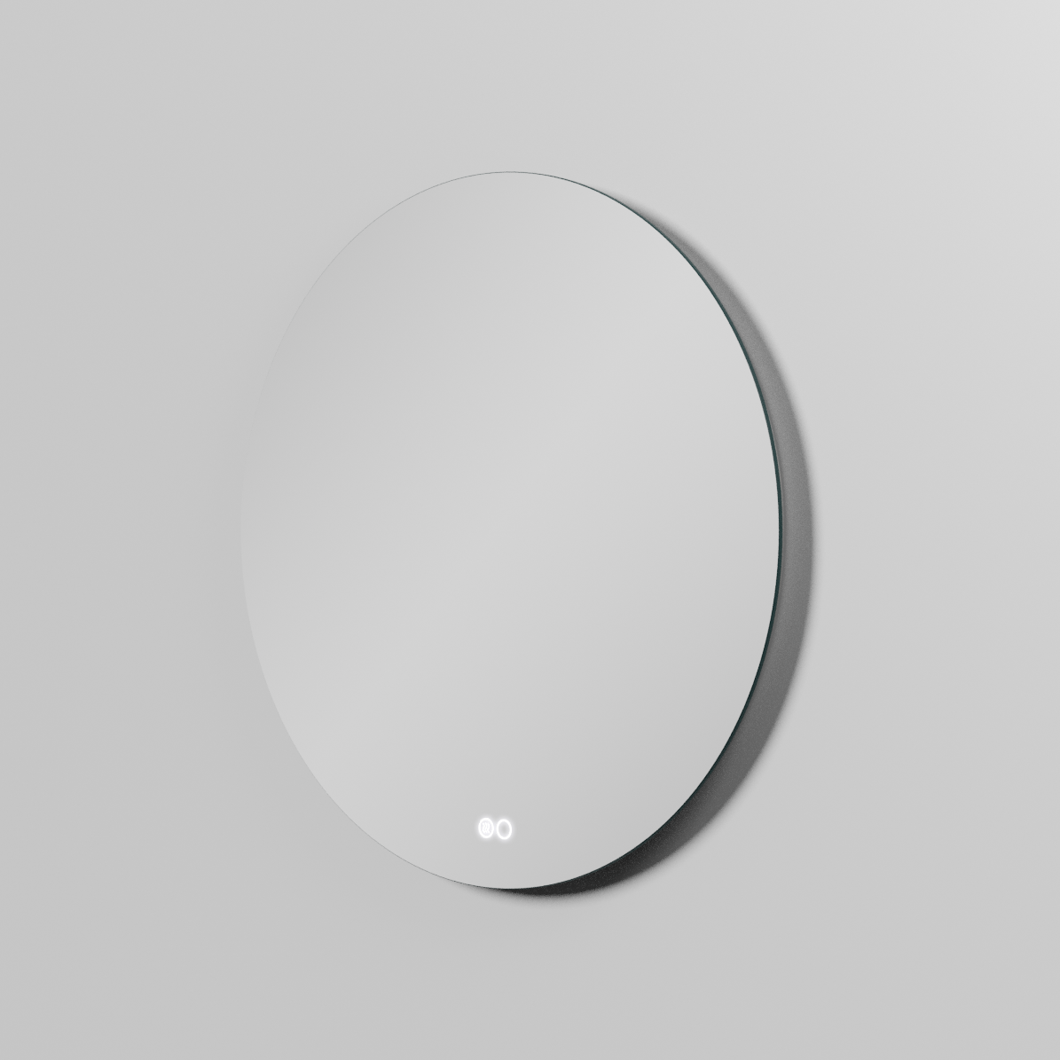 Balmani Giro Touch rund Badezimmerspiegel Ø 60 cm mit Spiegelbeleuchtung und Anti-Beschlag Spiegelheizung