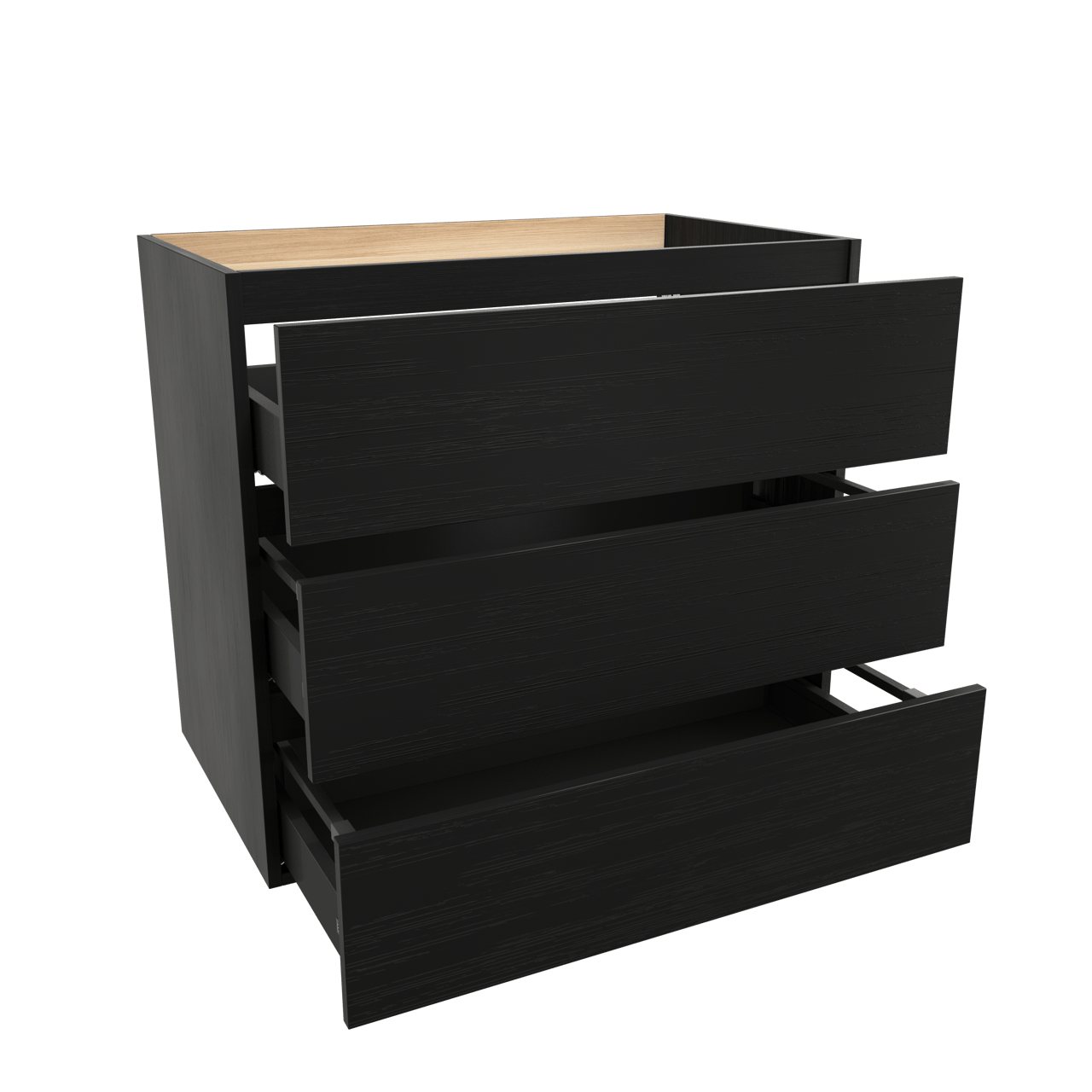 Balmani Lucida meuble sous-lavabo a poser 90 x 55 cm chêne noir 3 tiroirs