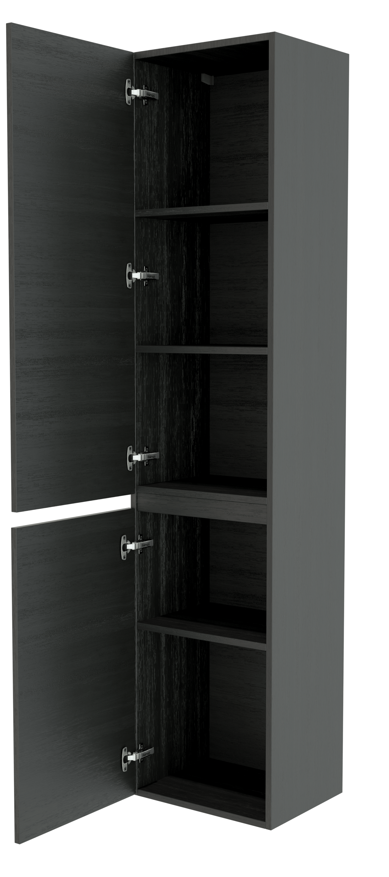 Balmani Lucida staande badkamerkast links zwarte eik 45 x 35 x 195 cm