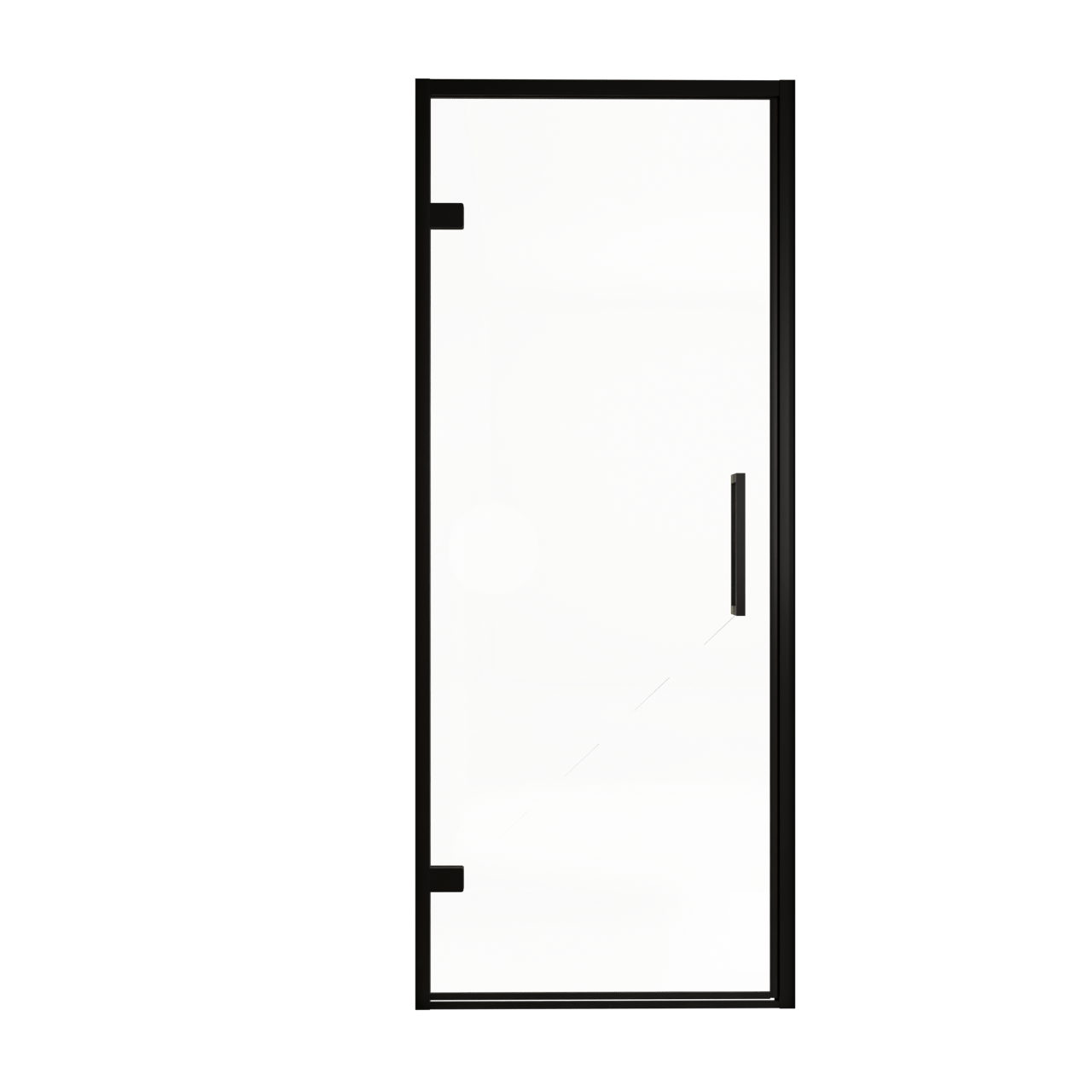 Balmani Senses Design douche draaideur links 90 cm x 210 cm Helder glas, Zwarte profielen