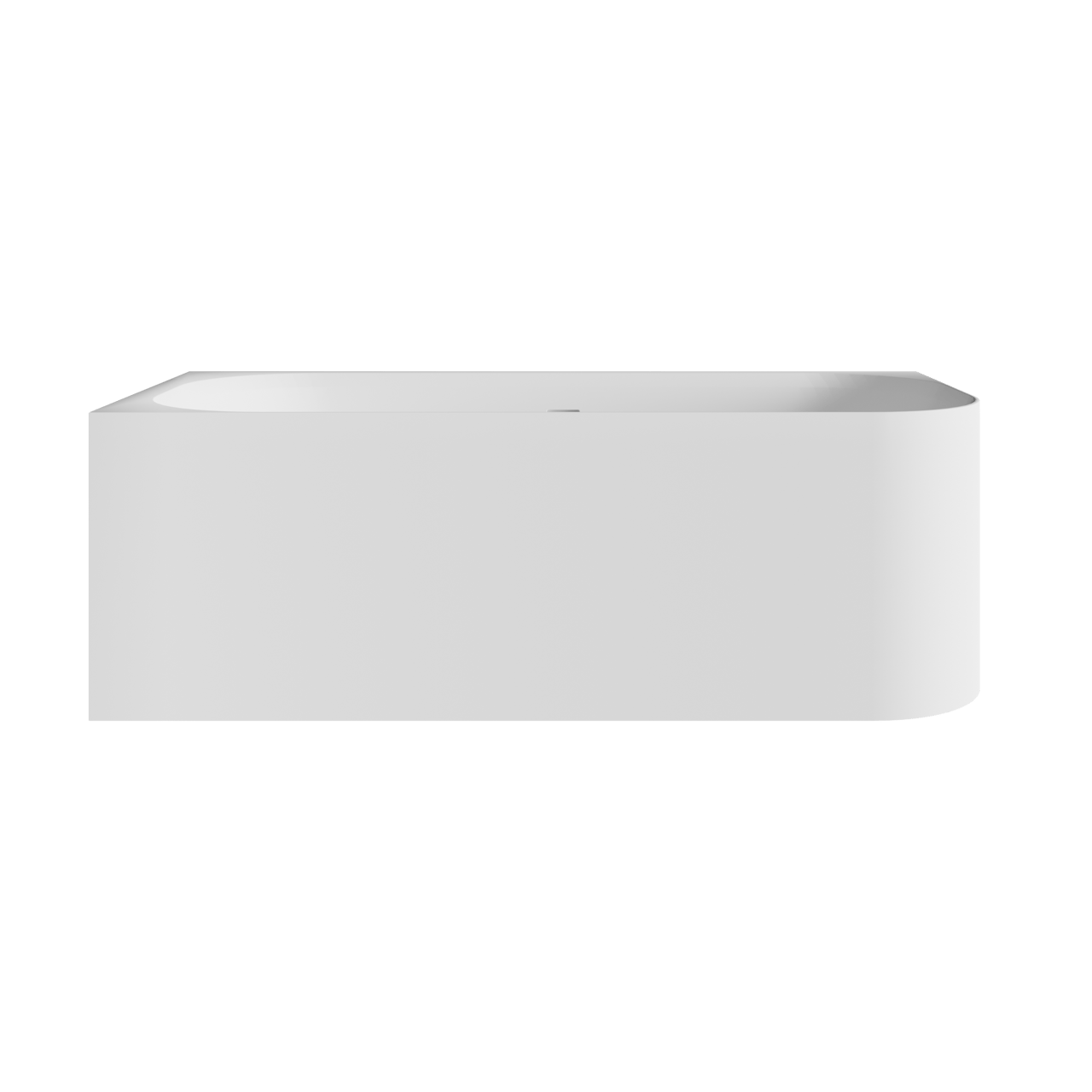 Balmani Finla tweepersoons hoekbad links 180 x 80 cm Solid Surface mat wit