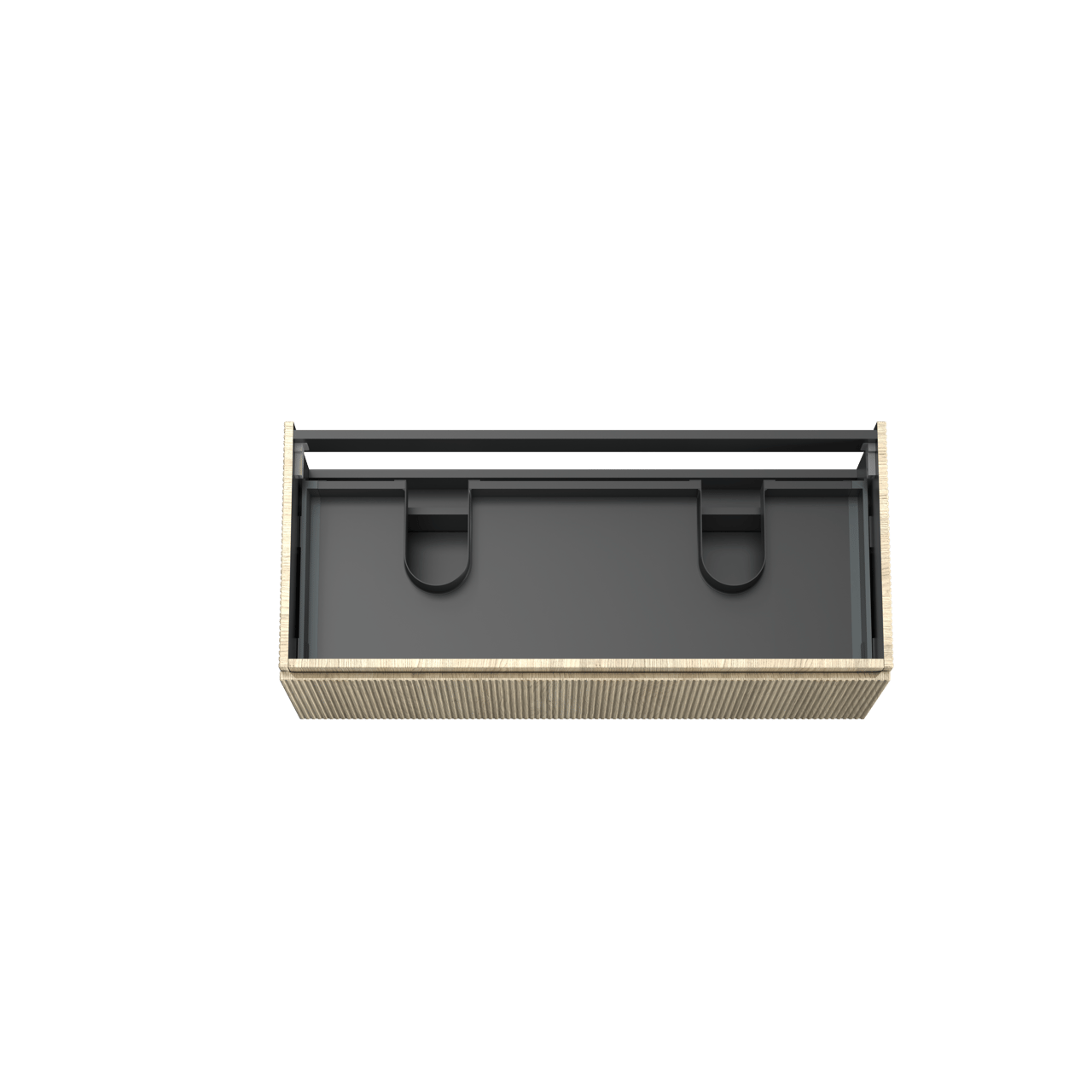 Storke Ribs hängend Bad-Unterschrank 120 x 52 cm eiche rauh 2 Schubladen