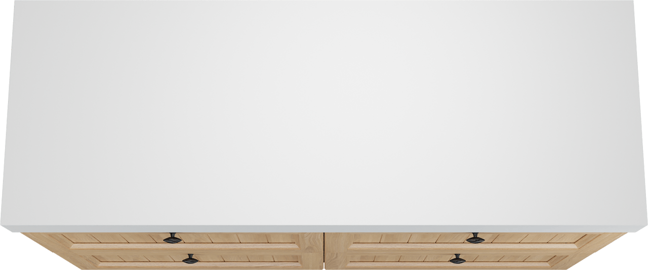 Balmani Lemon freistehendes Möbelstück Set: 150 x 55 cm, Naturbelassene Eiche Furnier, mit Dominus Einzel- oder Doppel Waschtischplatte, Weiß matt