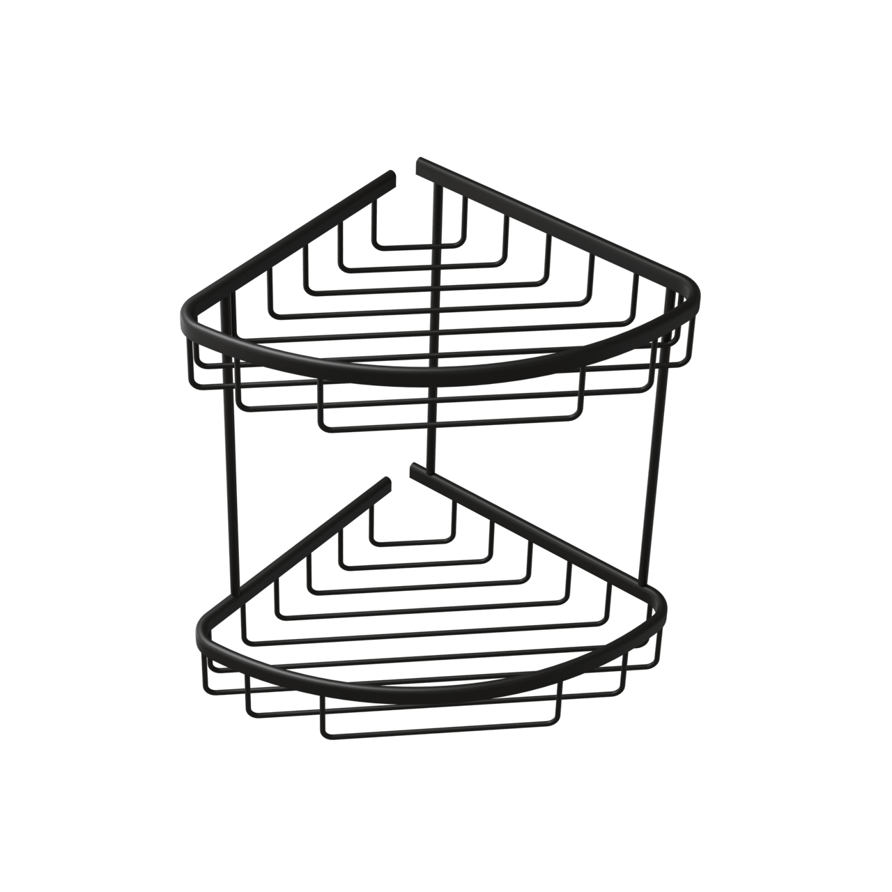 Blaufoss Jenna Doppelseifenhalter, Ecke, 21 cm, schwarz matt