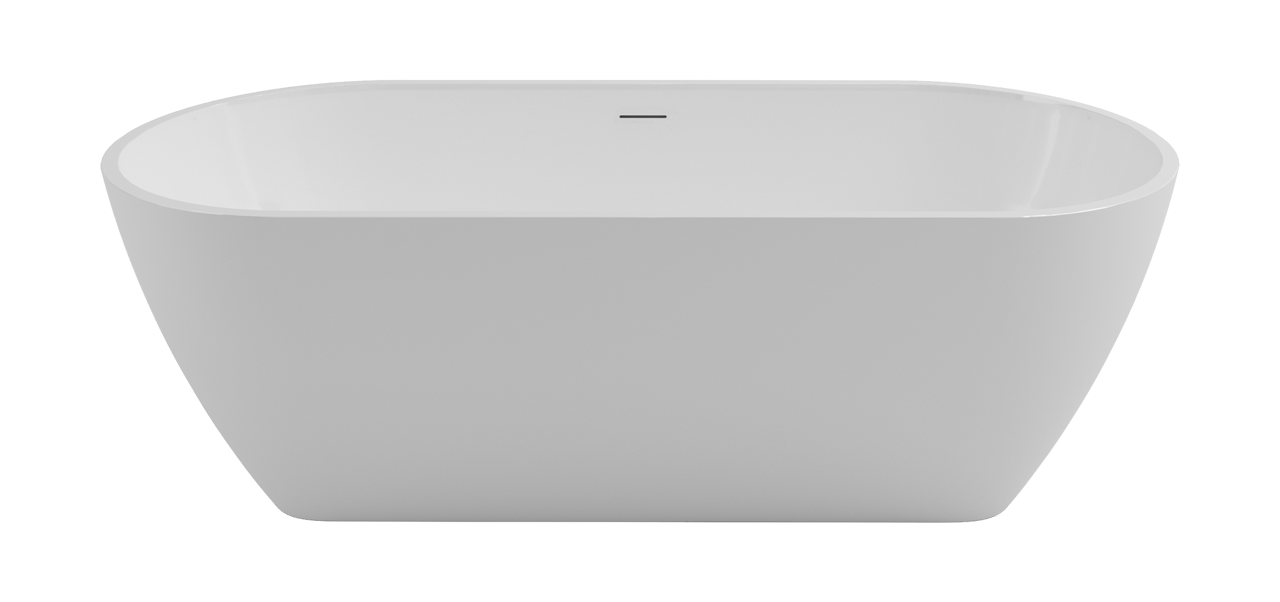 Luca Varess Vesta ovaal vrijstaand bad 178 x 78 cm acryl glanzend wit