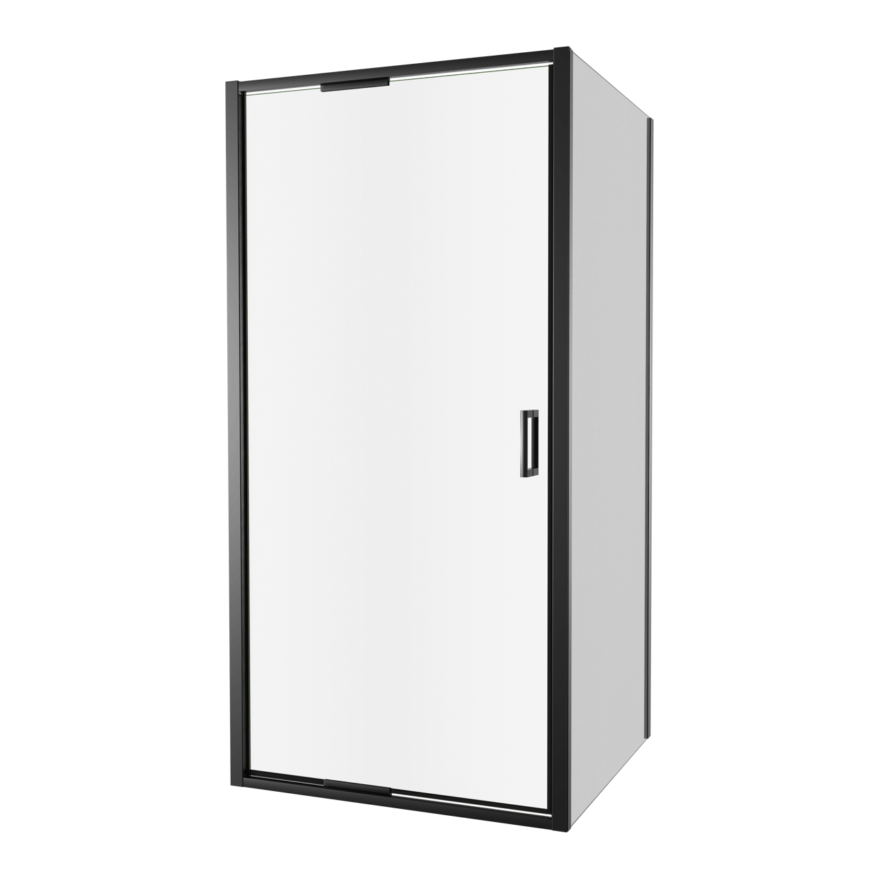 Luca Varess Vidor In douchecabine met draaideur en vaste zijwand 100 x 90 cm helder glas mat zwart profiel