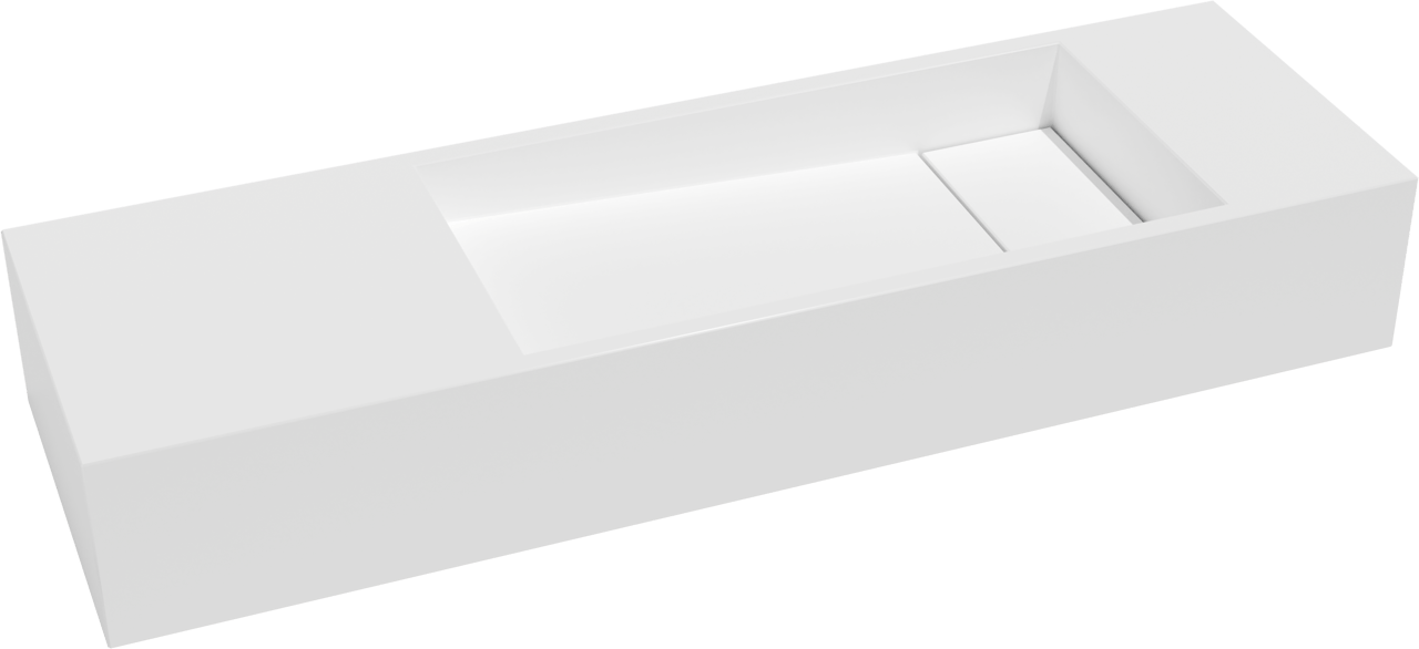 Balmani Mood lave-mains 65 x 20 cm Mat Wit Solid Surface