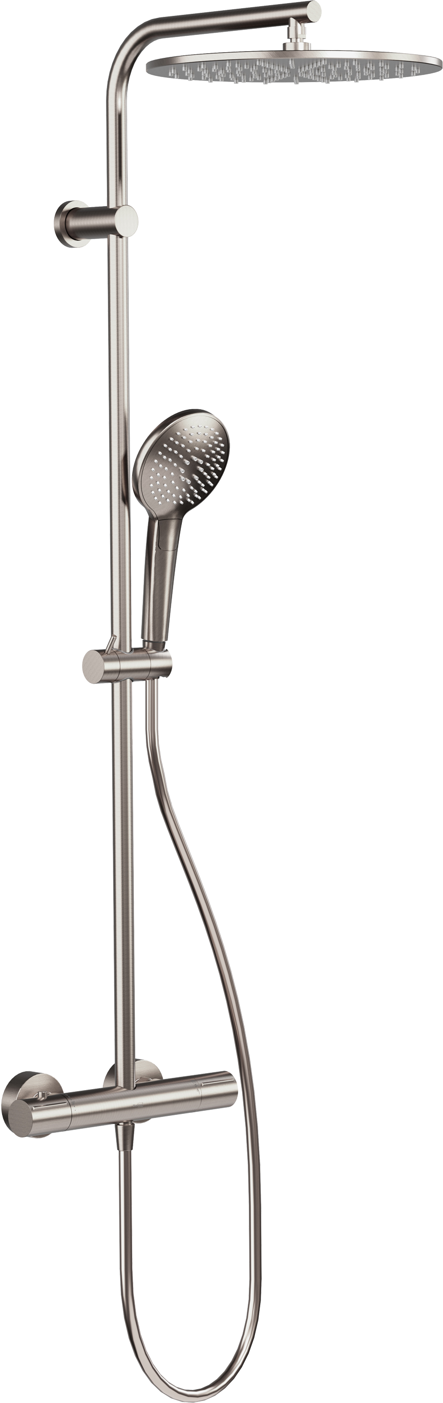 Blaufoss Round 300 regendoucheset Brushed CoolMetal