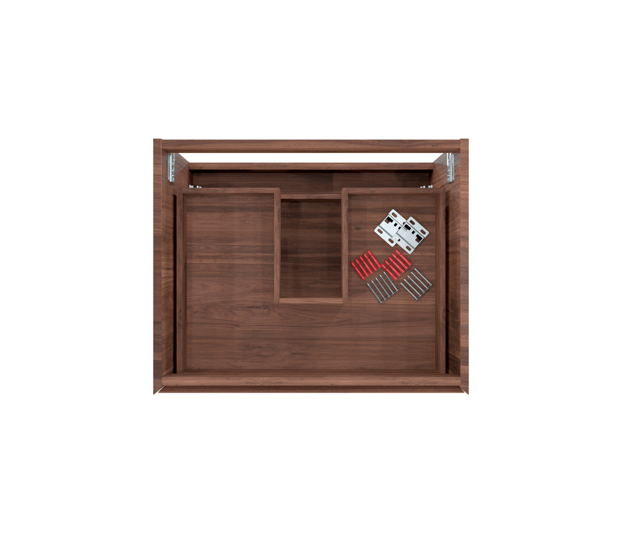 Balmani Mitra zwevende wastafelonderkast 67,5 x 55 cm Amerikaanse notelaar 2 lades