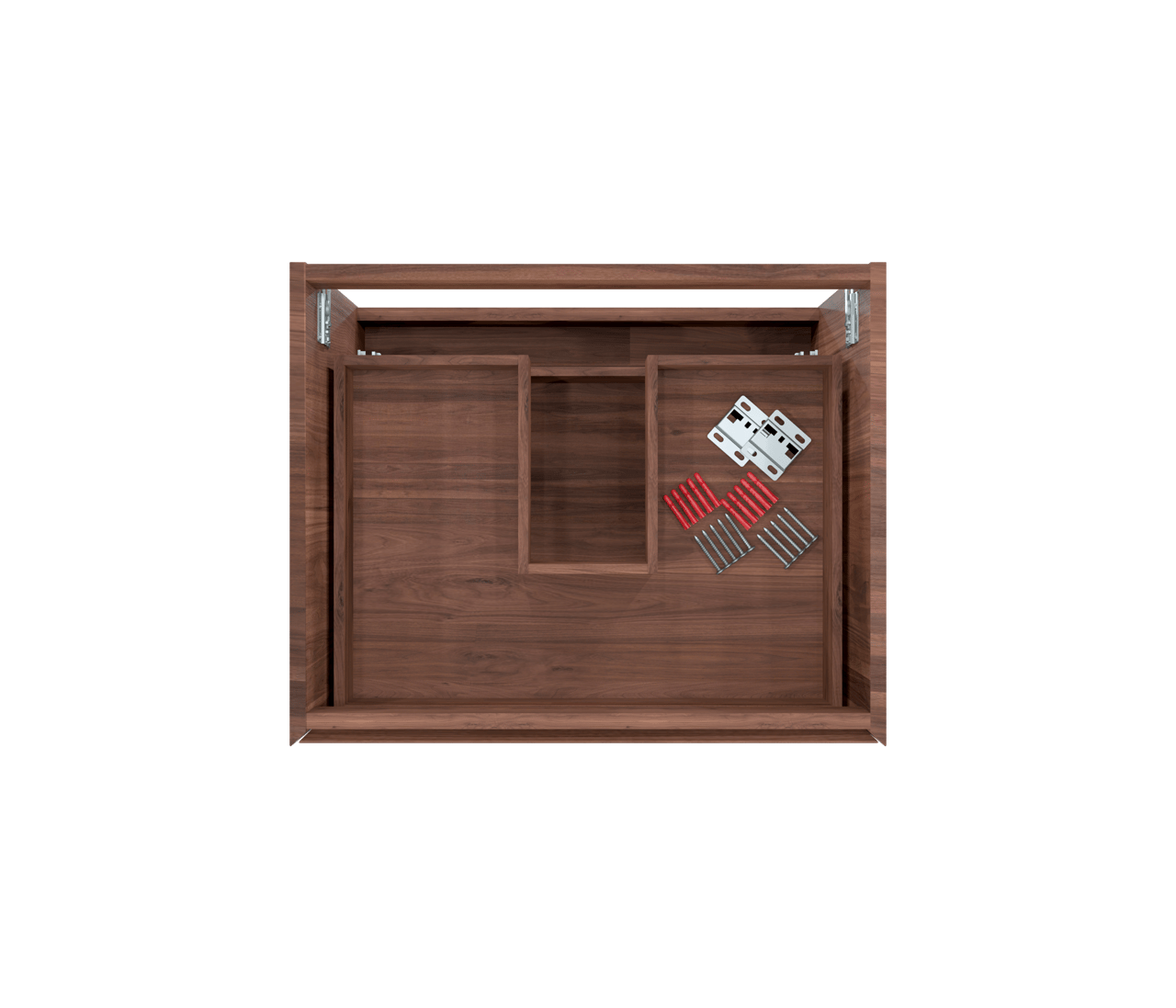 Balmani Mitra zwevende wastafelonderkast 67,5 x 55 cm Amerikaanse notelaar 2 lades