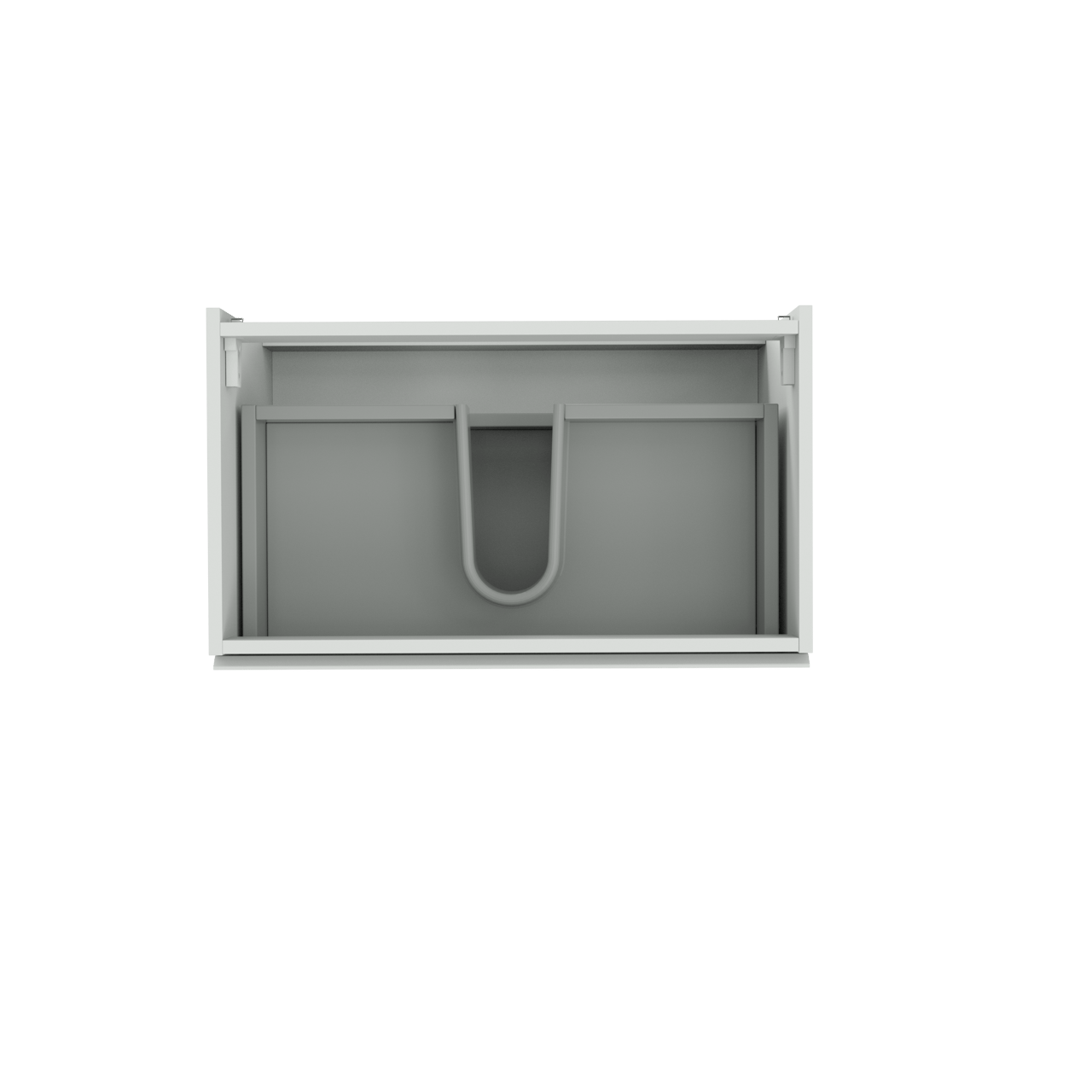 Storke Delta zwevende wastafelonderkast 80 x 48 cm mat wit 2 lades