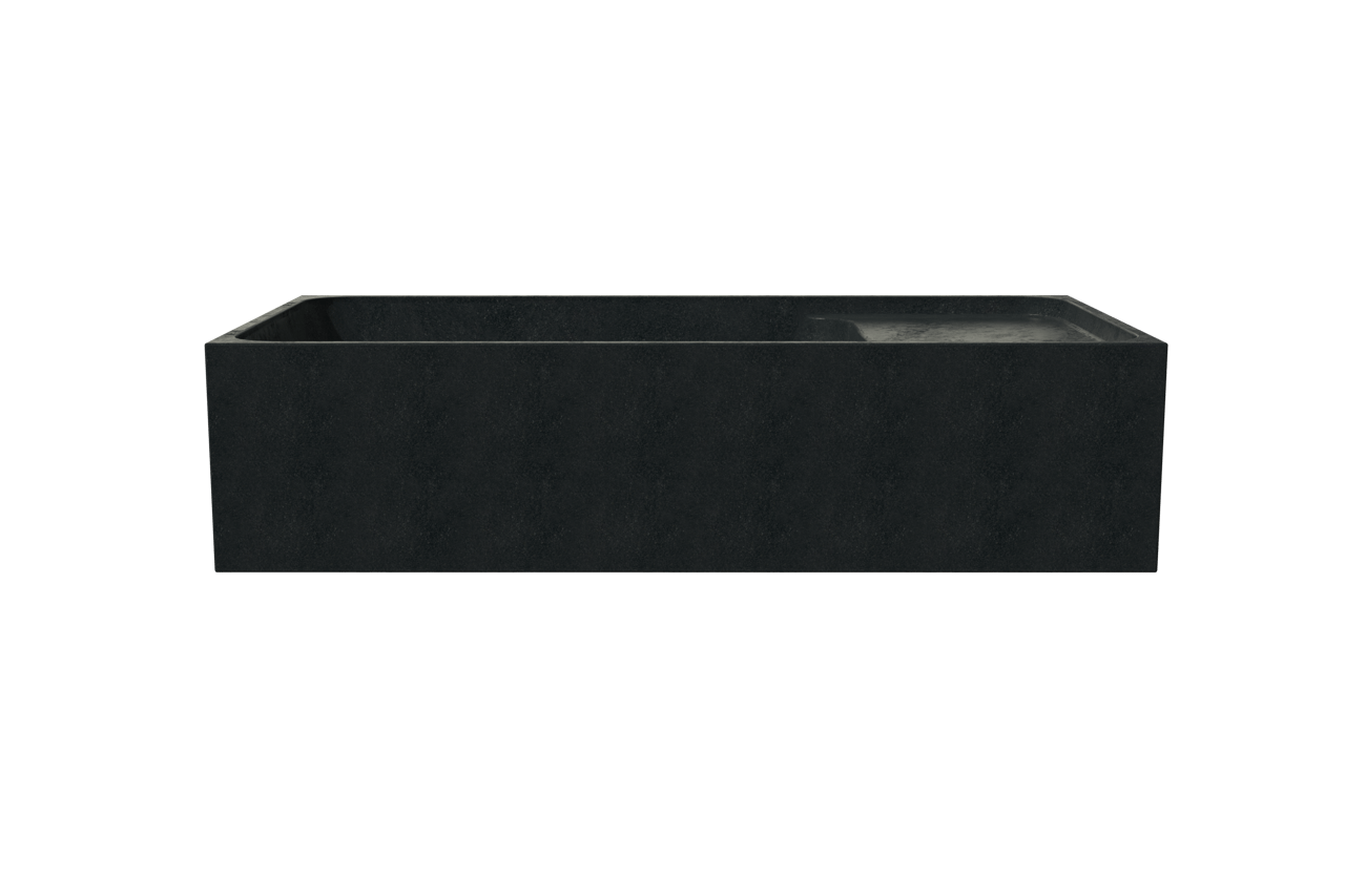 Balmani Lemon meuble wc suspendu 42 x 21 cm chêne vieilli avec Dama plan vasque en granite doux