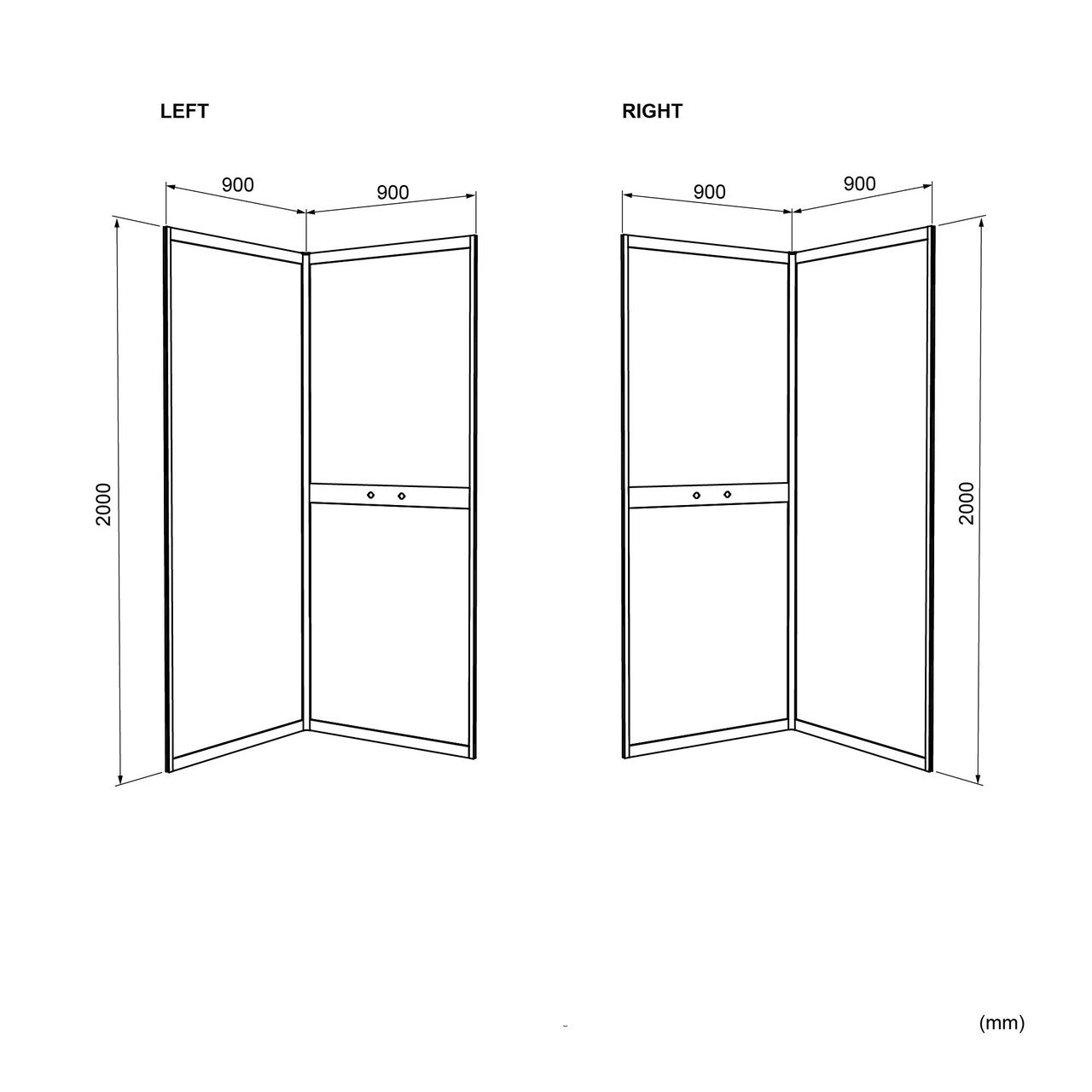 Luca Varess Talan cabine de douche quart de rond avec portes coulissantes 90 x 90 cm verre transparent profil noir mat