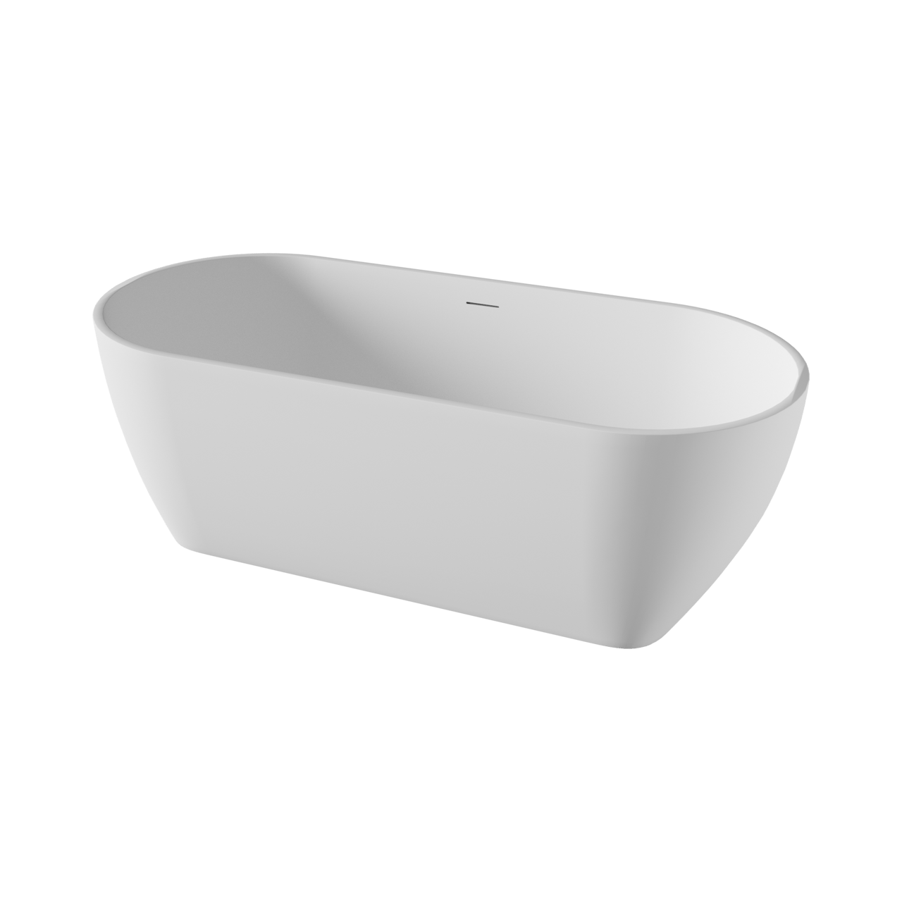 Luca Varess Vesta ovaal vrijstaand bad 178 x 78 cm acryl mat wit