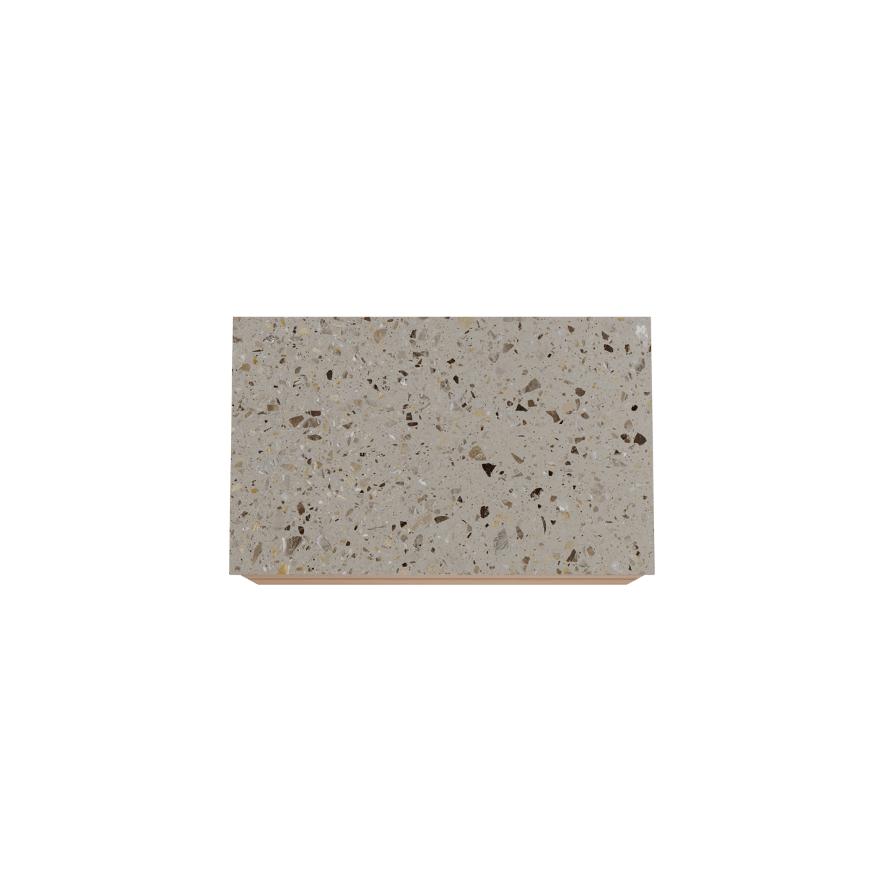 Balmani Mitra zwevend badkamermeubel 90 x 55 cm teak met Stretto enkel tablet in terrazzo greige terrazzo