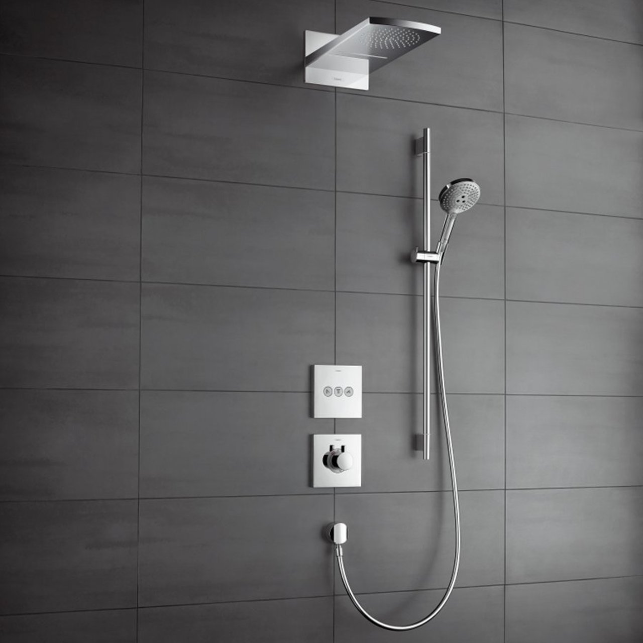 Hansgrohe Showerselect Highflow Thermostat-Duscharmatur: Unterputz, Chrom glänzend