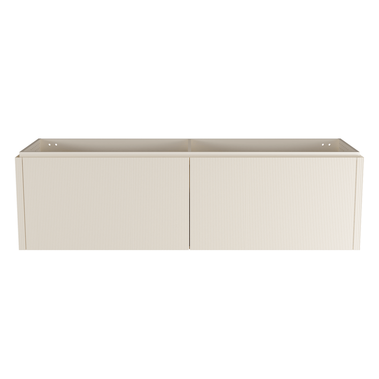 Balmani Eclips meuble sous-lavabo suspendu 180 x 55 cm Sandbeige 4 tiroirs Nervure sym. vert.