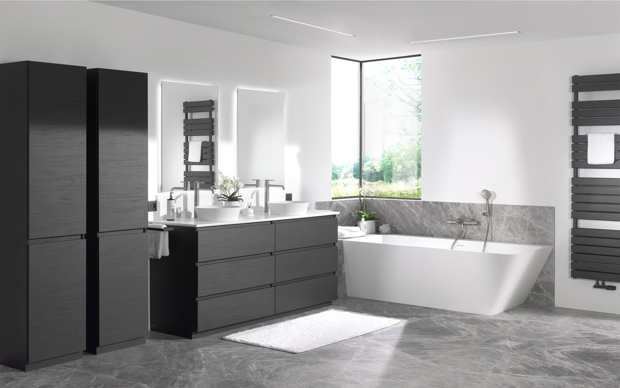 Balmani Giro miroir rectangulaire lumineux et anti-buée 90 x 65 cm