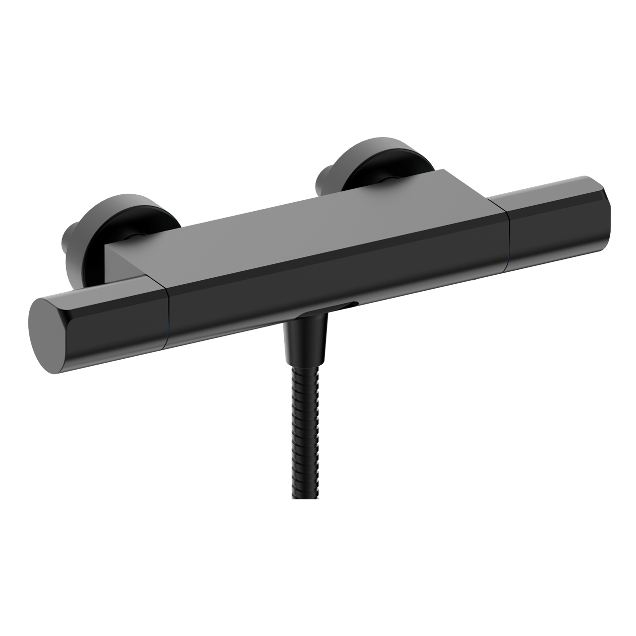 BLAUFOSS Eris Opbouw badkraan thermostatisch Mat Zwart