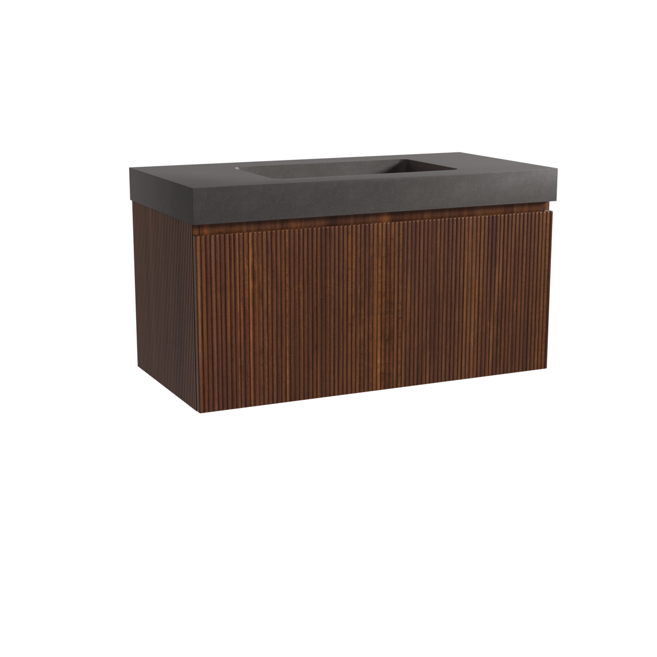 Storke Ribs meuble salle de bains avec plan vasque Scuro High