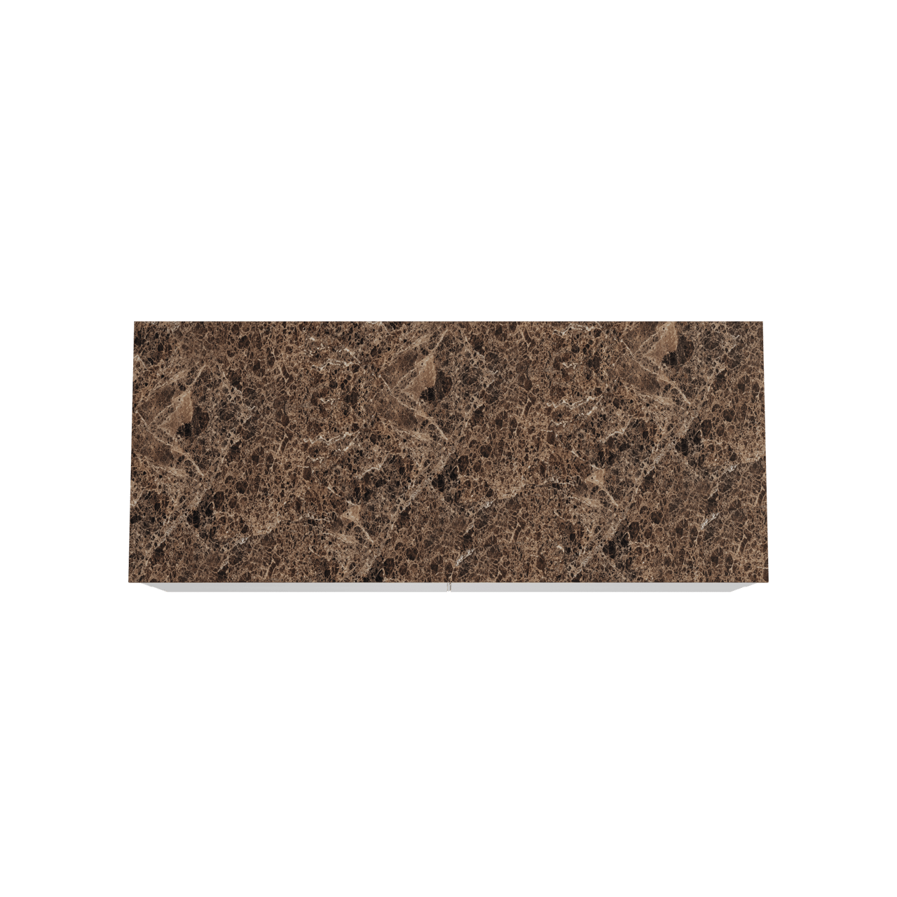 Balmani Mitra hängendes Möbelstück Set: 135 x 55 cm, Weiß matt, mit Stretto Einzel- oder Doppel Waschtischplatte, Marmor Dark Emperador