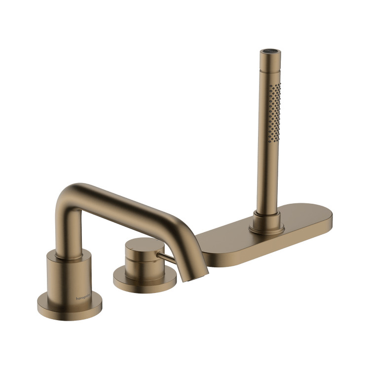 Hansgrohe Tecturis S 3-gats badrandkraan met douchekop Brushed Bronze