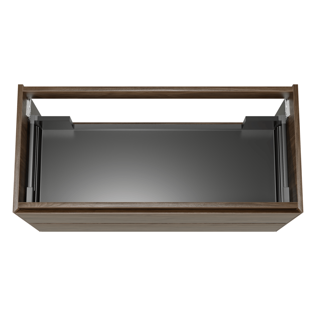 Balmani Mitra Compact hängendes möbelstück Waschtischunterschränke 100 x 46 cm amerikanischer nussbaum 2 Schubladen