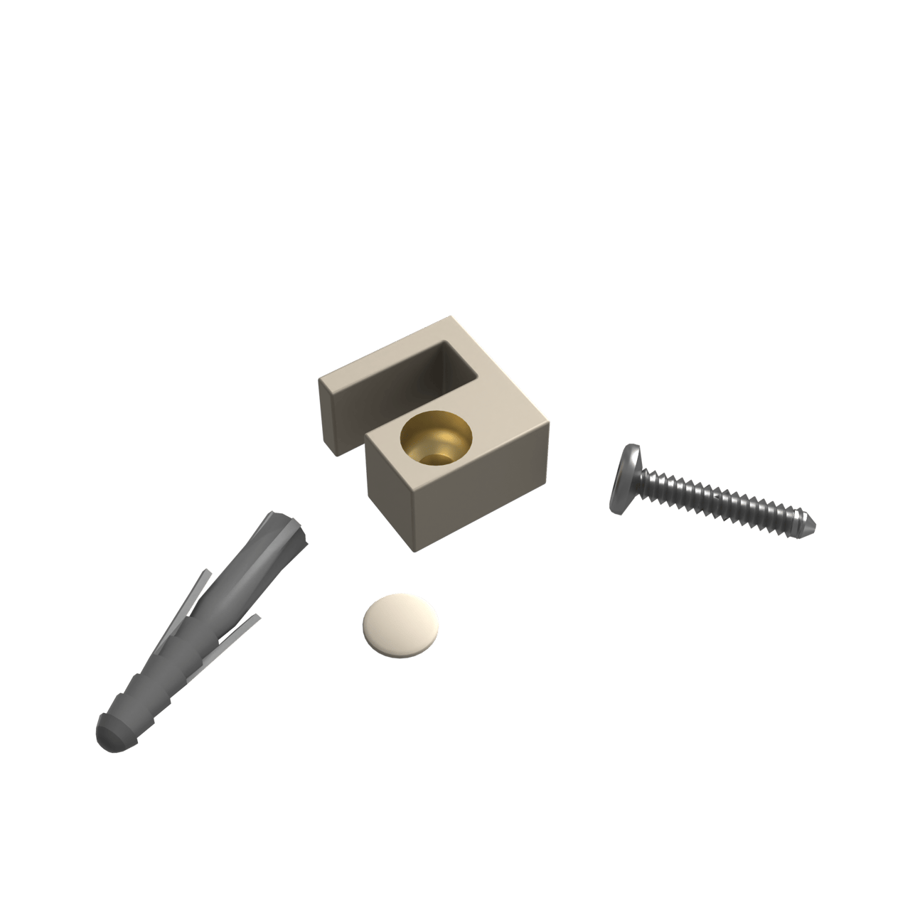 Balmani Modular Befestigungsblock Glas Stein Grau