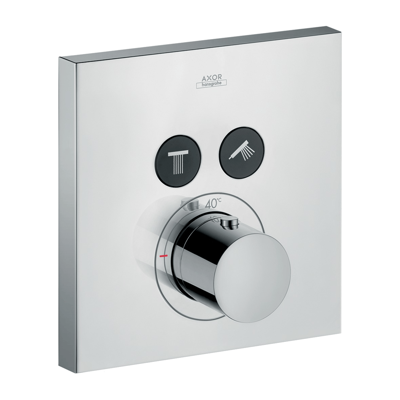 Axor Showerselect Square thermostatische inbouw douchekraan 2 functies glanzend chroom
