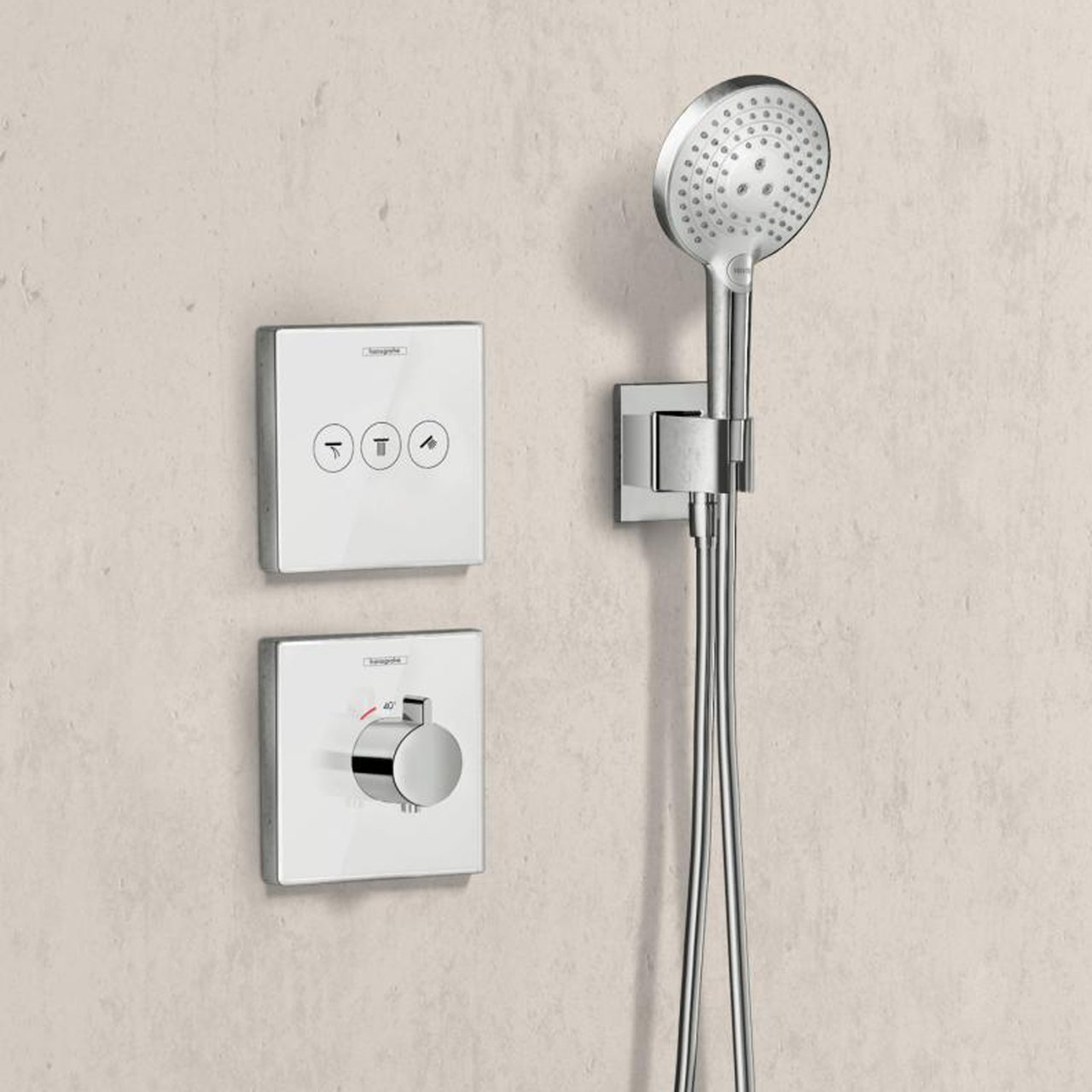 Hansgrohe ShowerSelect Highflow inbouw douchekraan thermostaat wit/chroom
