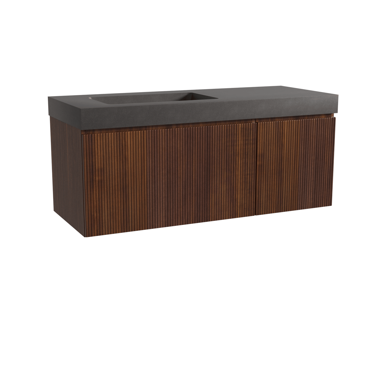 Storke Ribs meuble salle de bains avec plan vasque Scuro High