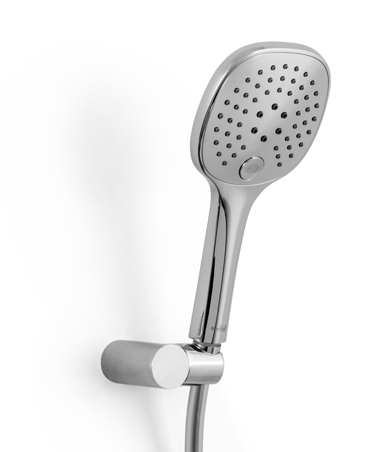 Linie Drum thermostatische badkraan met douchekop glanzend chroom