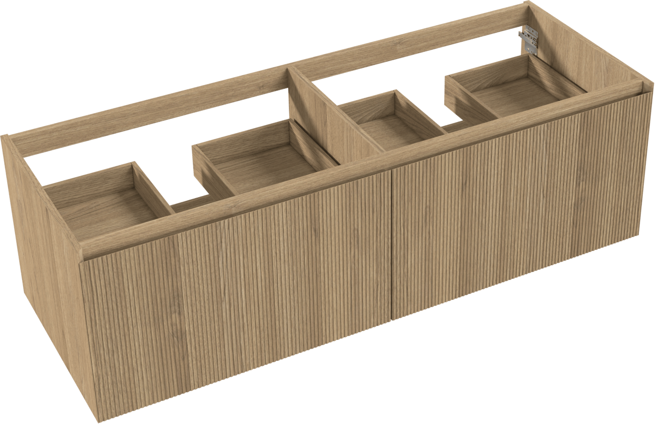 Balmani Fila zwevende wastafelonderkast 150 x 55 cm fineer naturel eiken 2 lades