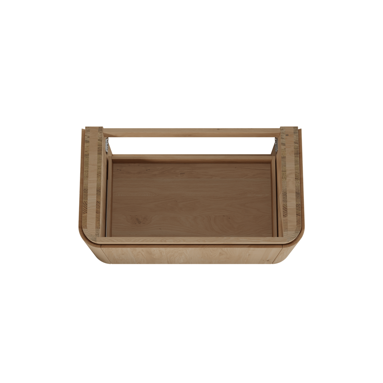 Balmani Moon hängender Waschbeckenunterschrank: 100 x 55 cm, Eiche Natur, 2 Schubladen