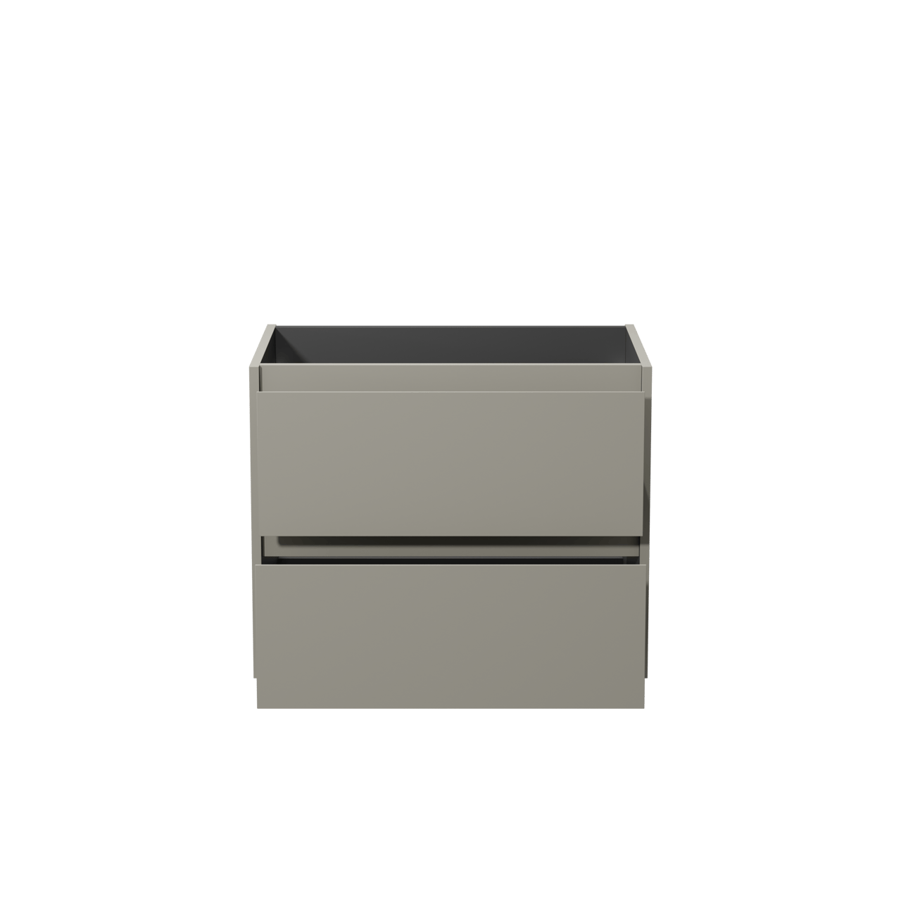 Storke Seda zwevende wastafelonderkast 75 x 52 cm zijdegrijs 2 lades