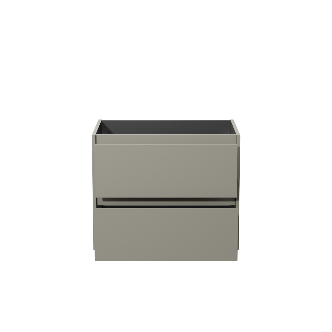 Storke Seda zwevende wastafelonderkast 75 x 52 cm zijdegrijs 2 lades