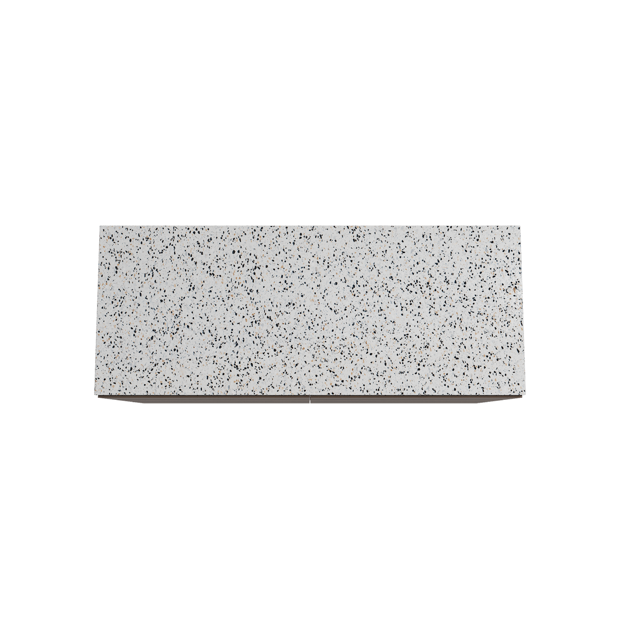 Storke Edge freistehendes Möbelstück Set: 130 x 52 cm, Nussbaum, mit Tavola Einzel- oder Doppel Waschtischplatte, Terrazzo in Weiß/Schwarz matt