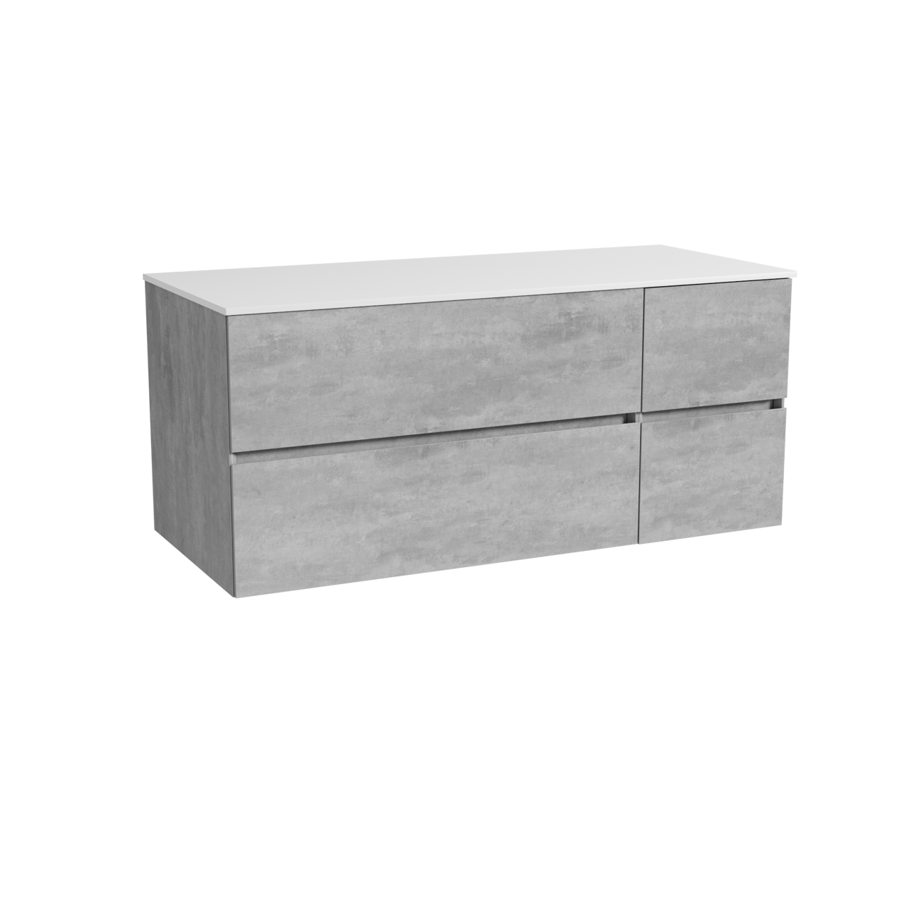 Storke Edge badkamermeubel met Tavola wastafelblad voor waskom(men)