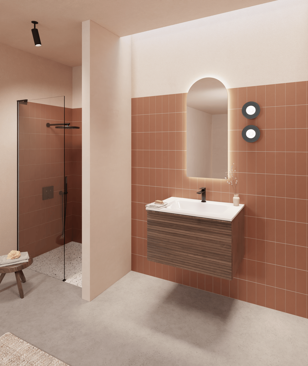 Balmani Tablo Strada plan simple marbre composite Blanc Brillant 75 x 55 cm