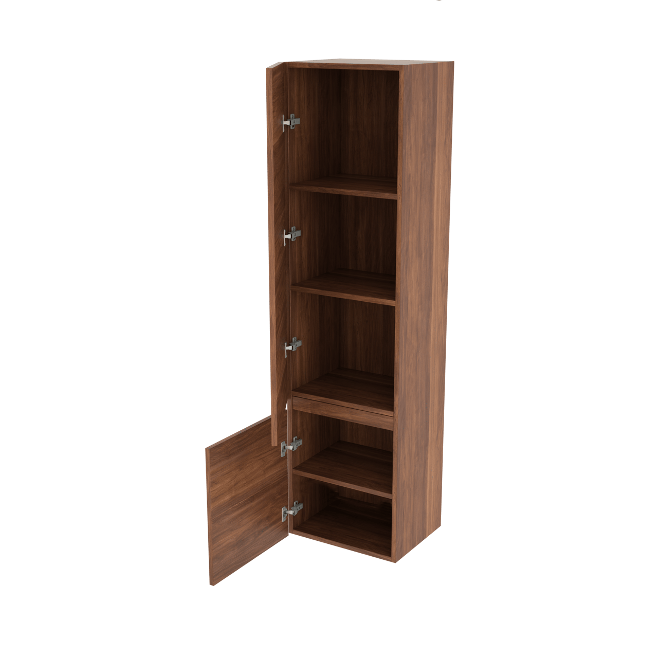 Balmani Cubo/Lucida zwevende badkamerkast links notenhout 45 x 35 x 169 cm