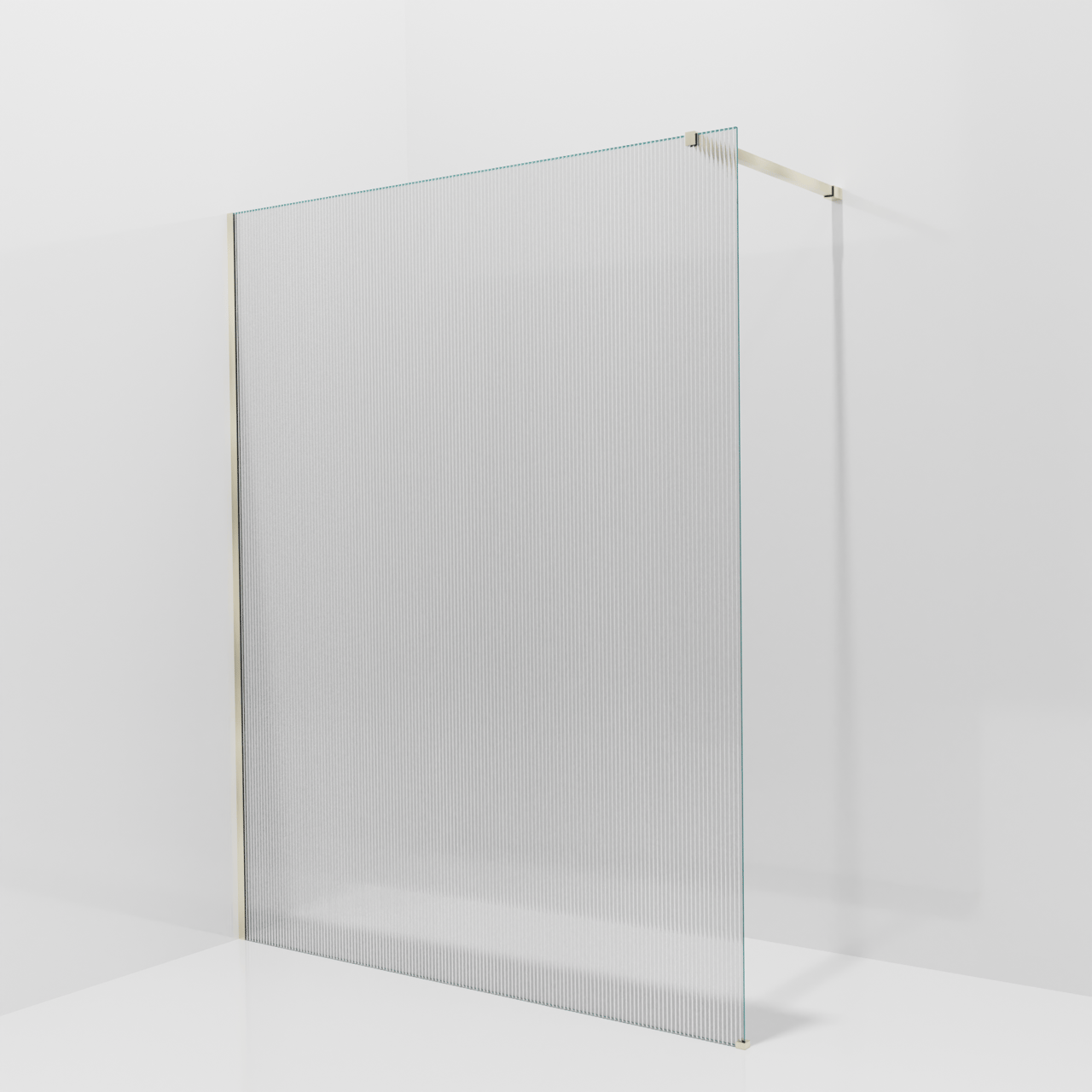 Balmani Modular inloopdouche: 160 x 200 cm, Ribs met coating, Brushed Champagne Gold profielen