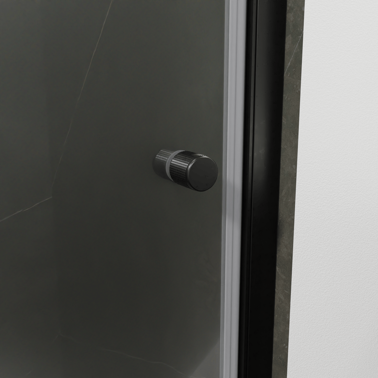 Luca Varess Kuresa douche draaideur 100 x 200 cm helder glas mat zwart profiel