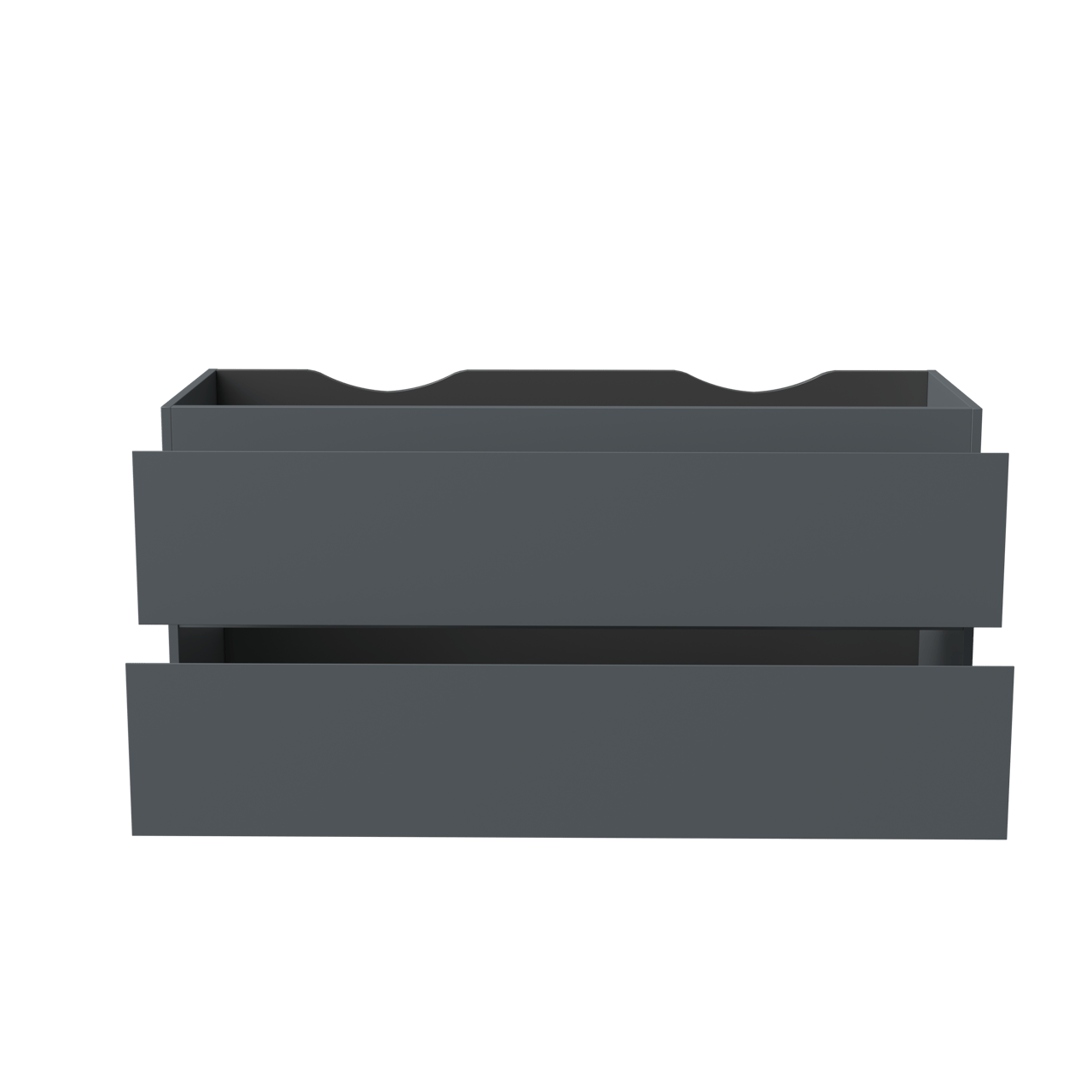 Linie Lado zwevende wastafelonderkast 120 x 46 cm blauw antraciet 2 lades