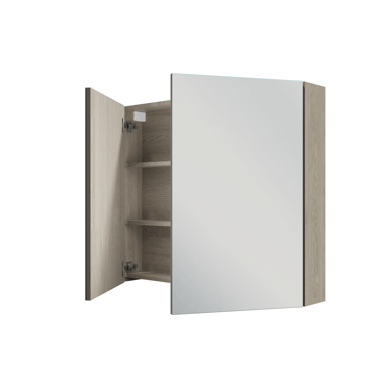 Linie Montro spiegelkast 90 x 75 cm grijs eiken