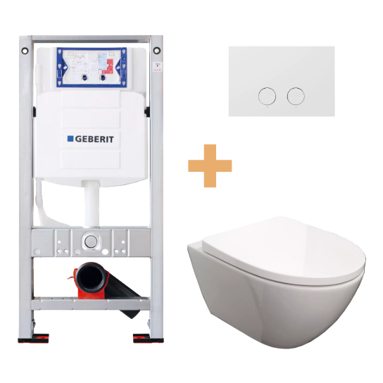 Geberit UP320 toiletset met Moreno hangtoilet